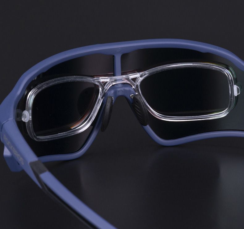 Очки велосипедные ROCKBROS 10134. Цвет оправы - синий. Линзы с поляризацией