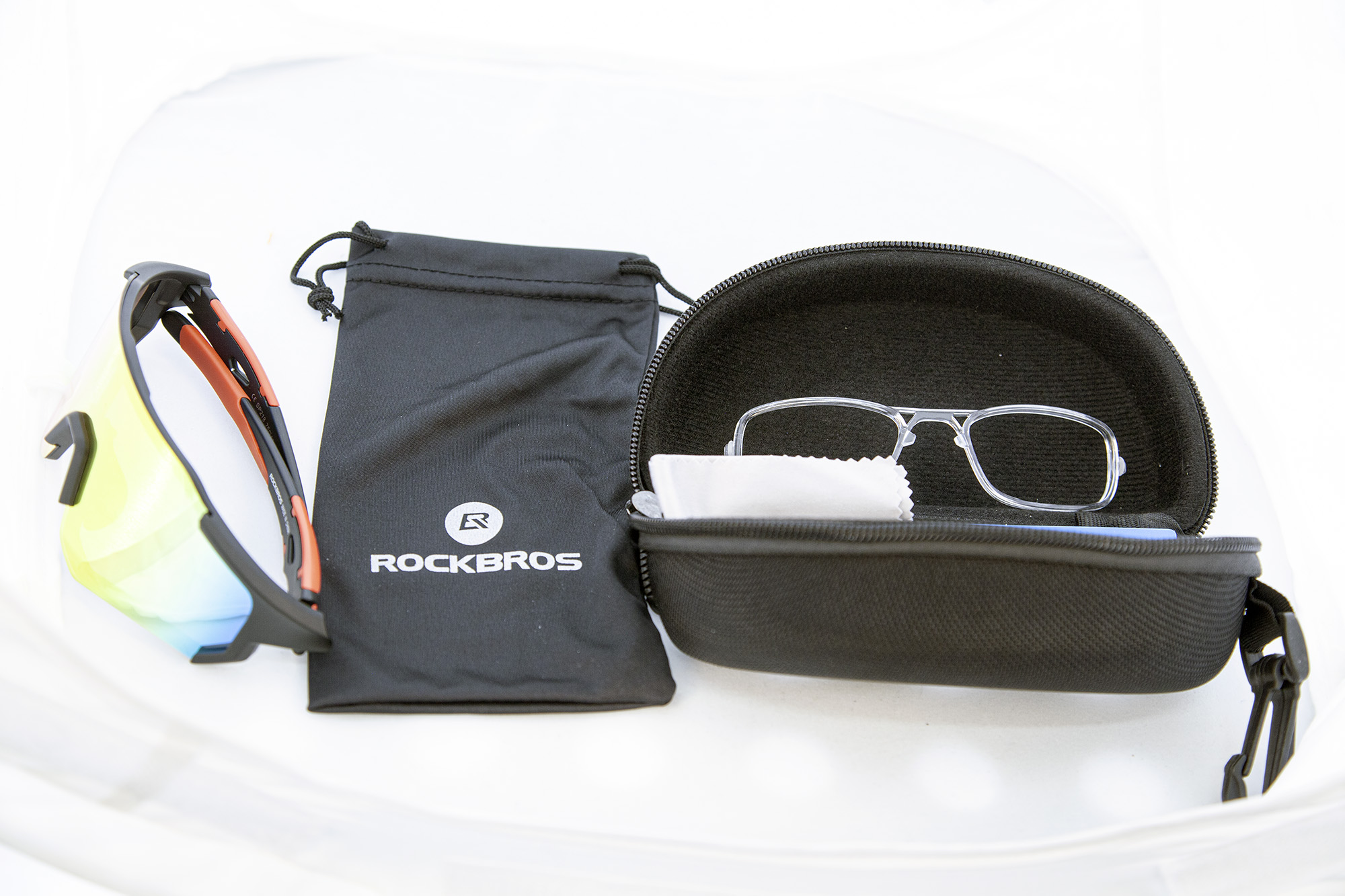 Очки велосипедные ROCKBROS 10182. Цвет оправы - черный. Линзы с поляризацией