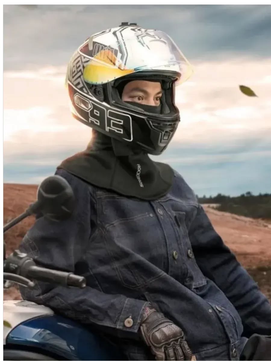 Подшлемник ROCKBROS YPP046 утепленный, удлиненный; черный, размер L