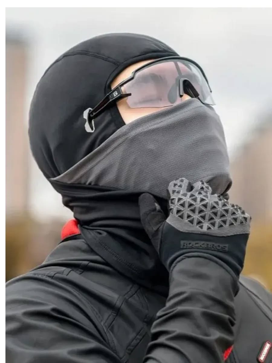 Подшлемник ROCKBROS YPP046 утепленный, удлиненный; черный, размер L