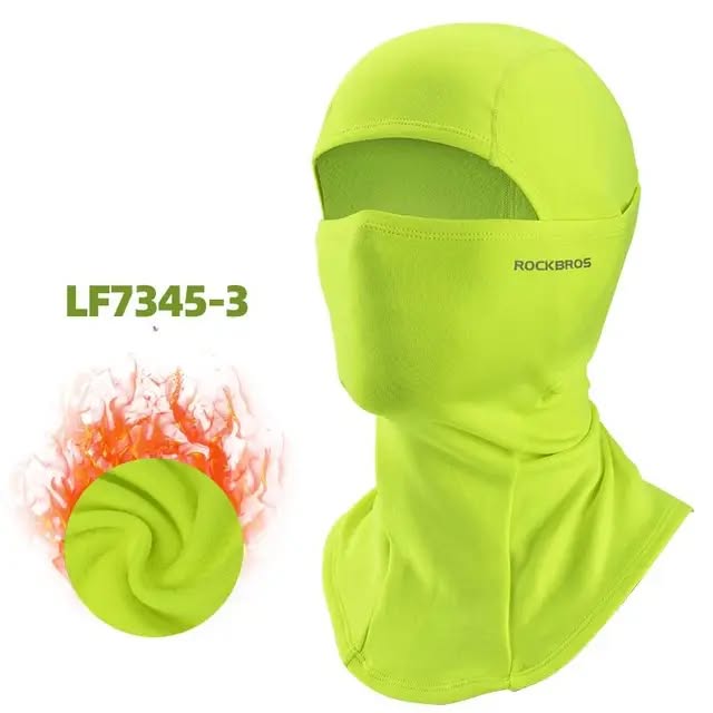 Подшлемник ROCKBROS LF7345 для активного отдыха, утепленный; флуоресцентный зеленый, универсальный р