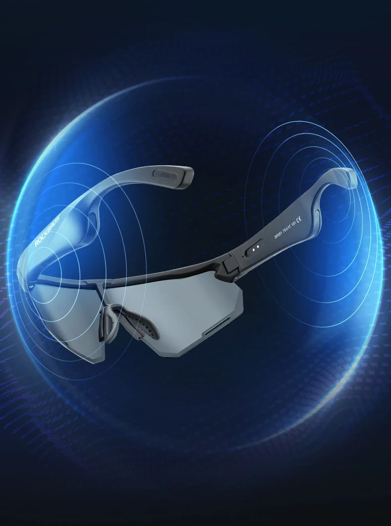 Очки велосипедные ROCKBROS черные с bluetooth гарнитурой