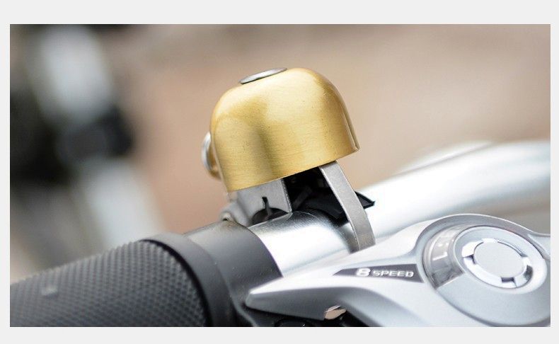 Звонок ROCKBROS ударный в виде колокола, золотой, арт 15-1BG