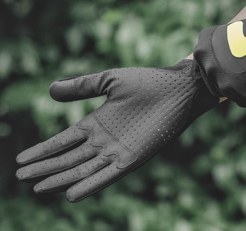 Велоперчатки ROCKBROS серые. Длинные пальцы. Для сенсорного экрана, мембрана.