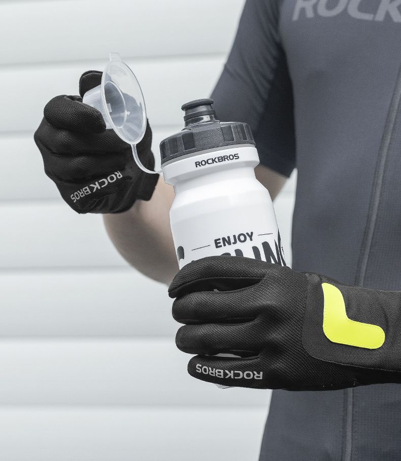 Велоперчатки ROCKBROS серые. Длинные пальцы. Для сенсорного экрана, мембрана.