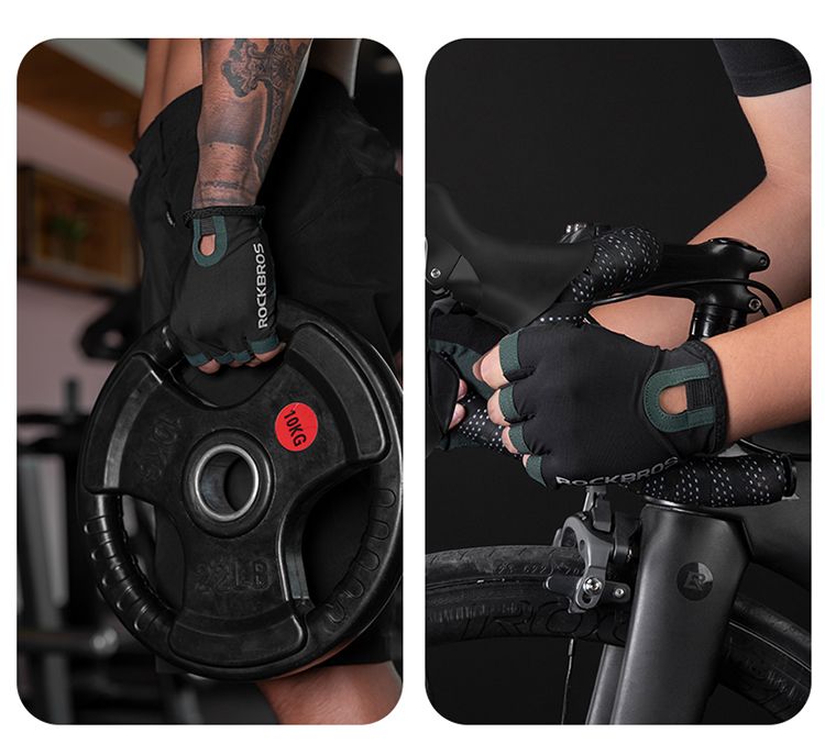 Велоперчатки ROCKBROS Zeus черные. Короткие пальцы.