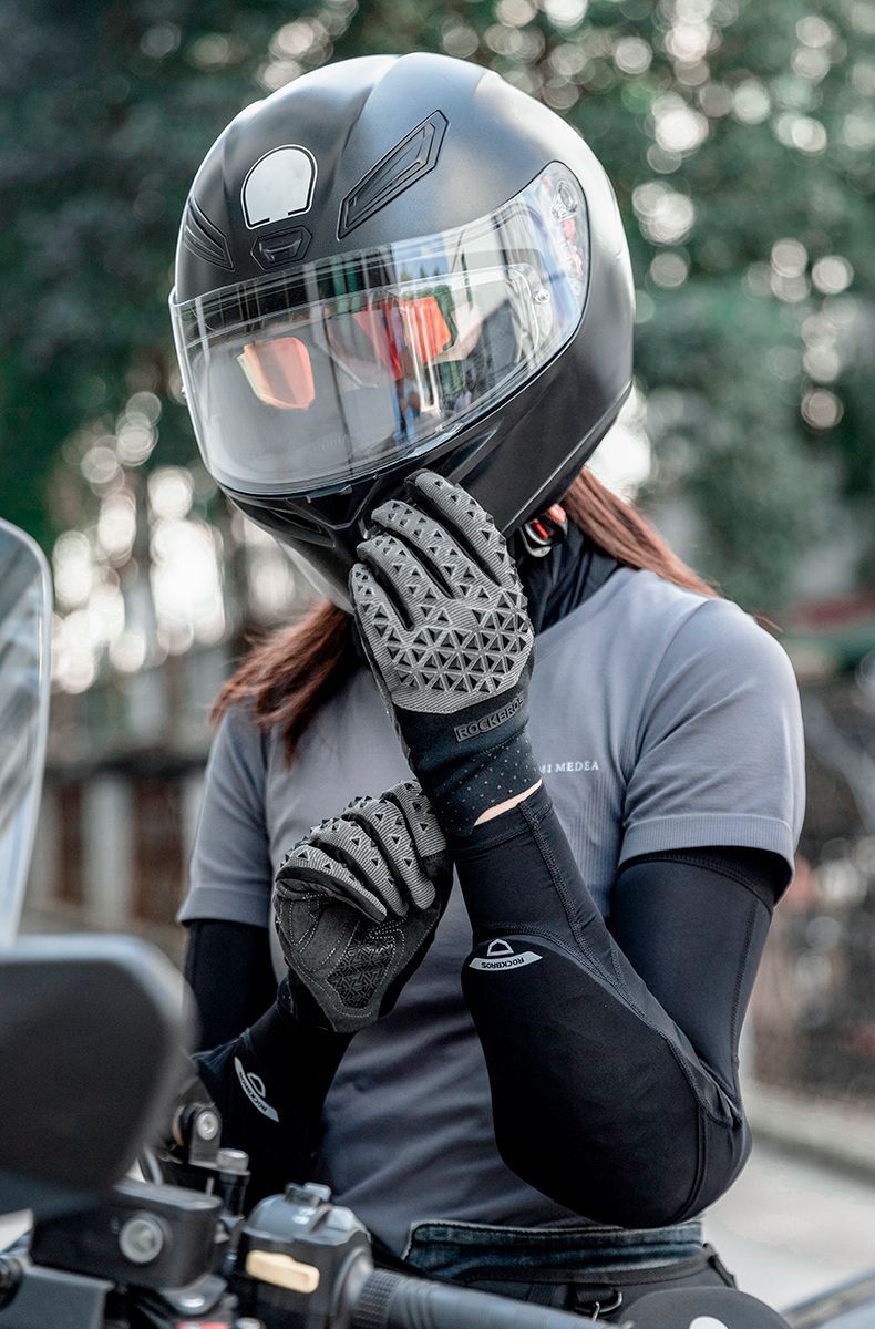 Велоперчатки ROCKBROS Pangolin черно серые. Длинные пальцы.