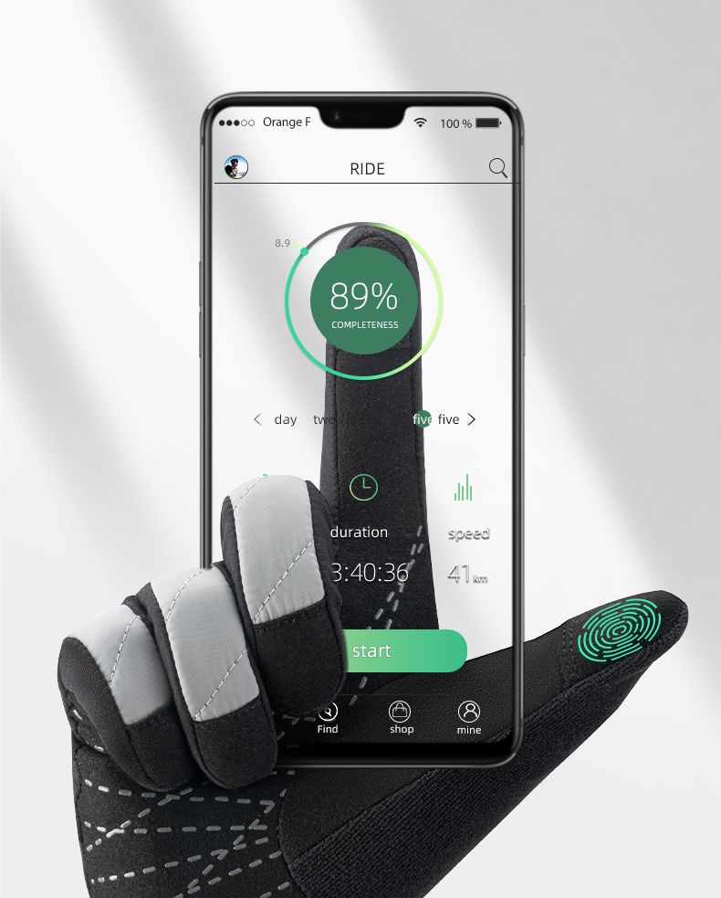 Перчатки ROCKBROS Equator черно серые. Длинные пальцы. Утепленные