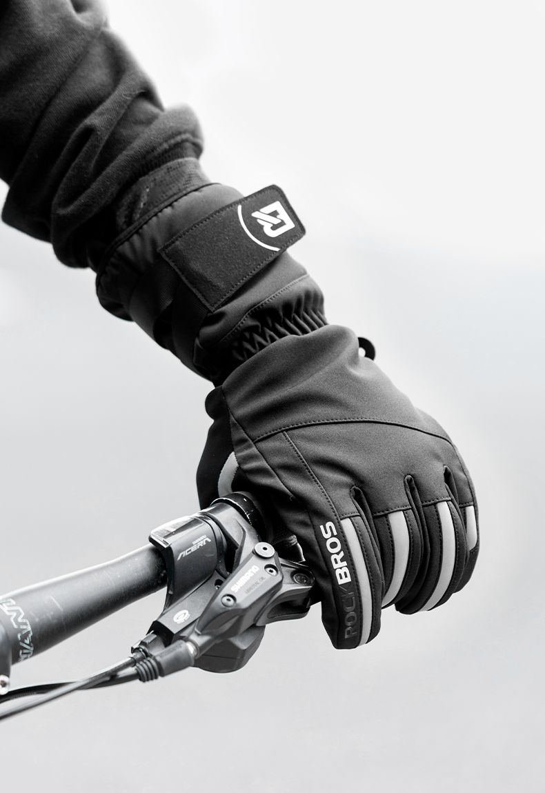 Горнолыжные перчатки ROCKBROS черные