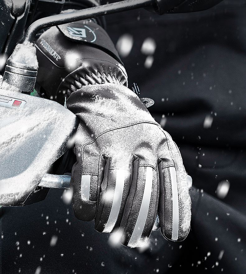 Горнолыжные перчатки ROCKBROS черные