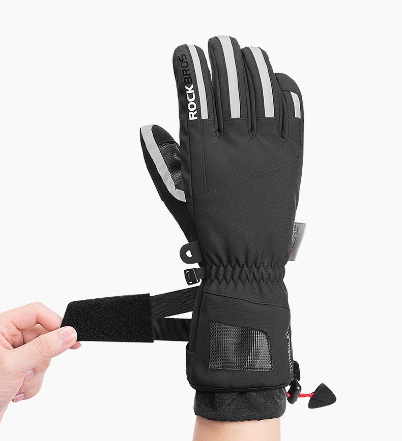 Горнолыжные перчатки ROCKBROS черные