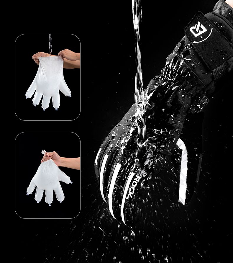 Горнолыжные перчатки ROCKBROS черные