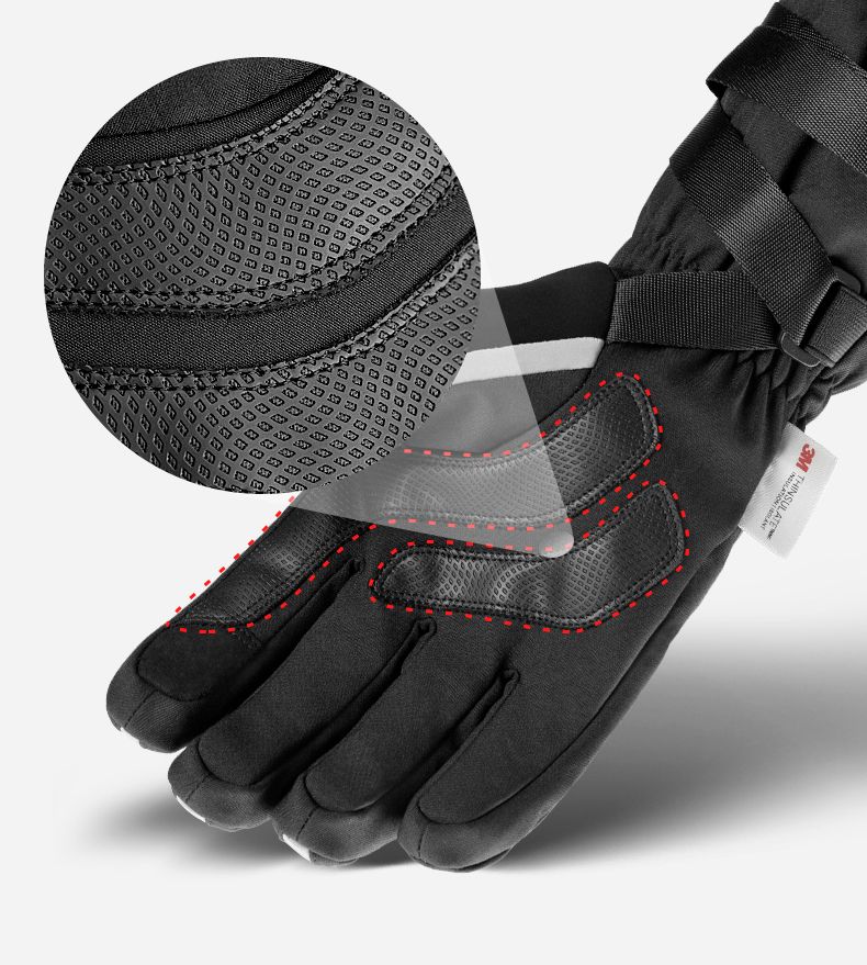 Горнолыжные перчатки ROCKBROS черные