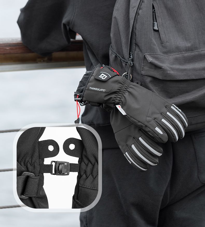Горнолыжные перчатки ROCKBROS черные