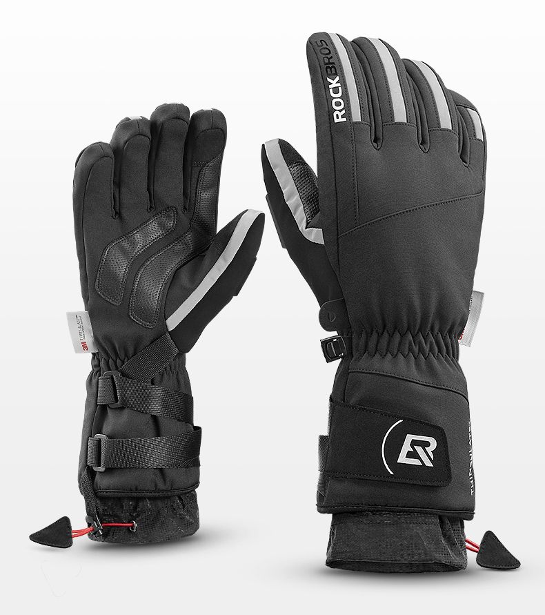 Горнолыжные перчатки ROCKBROS черные