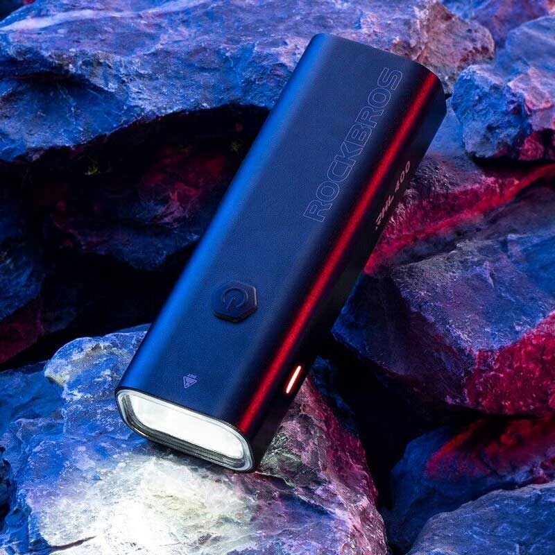 Фонарь передний ROCKBROS RHL400, крепление на руль, алюминий, 400 люмен, 4 режима, IPX6, Type-C; чер