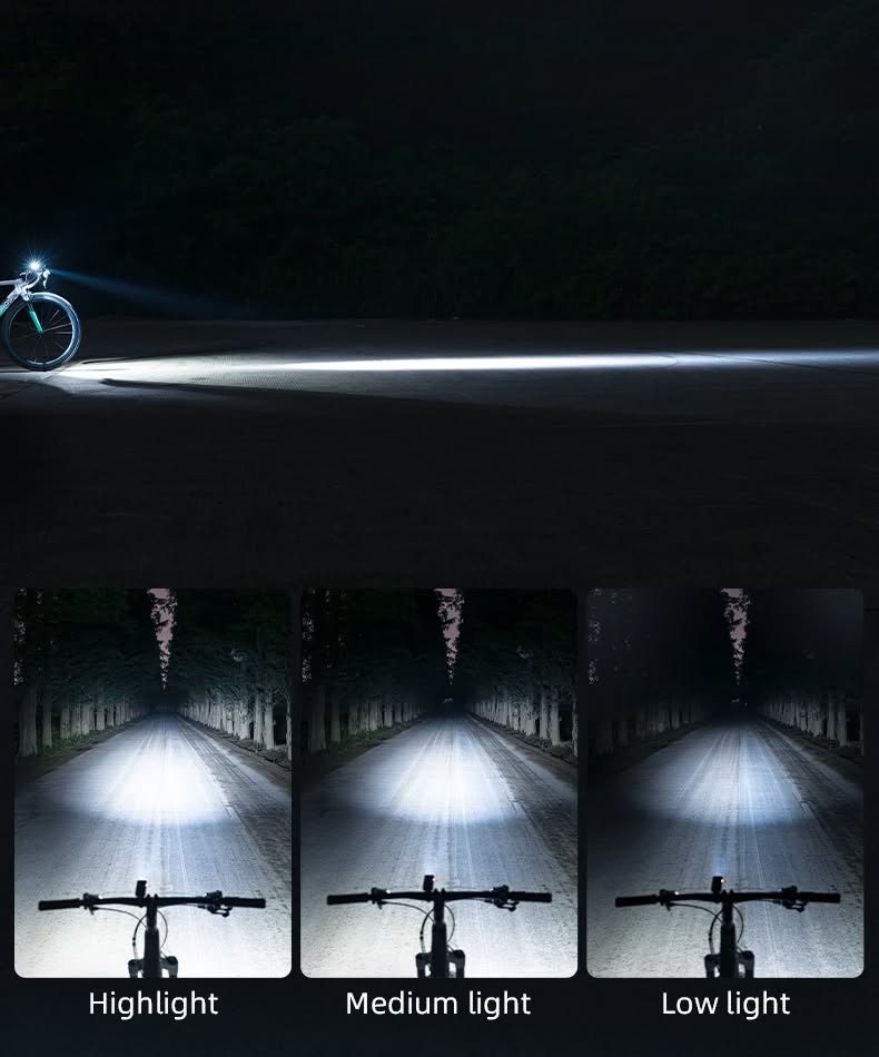 Фонарь передний ROCKBROS RHL400, крепление на руль, алюминий, 400 люмен, 4 режима, IPX6, Type-C; чер