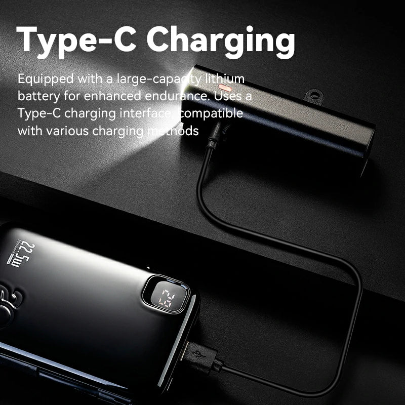 Фонарь передний ROCKBROS RHL400, подвесное крепление, алюминий, 400 люмен, 4 режима, IPX6, Type-C; ч