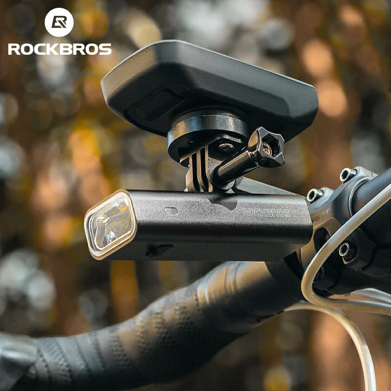 Фонарь передний ROCKBROS RHL400, подвесное крепление, алюминий, 400 люмен, 4 режима, IPX6, Type-C; ч