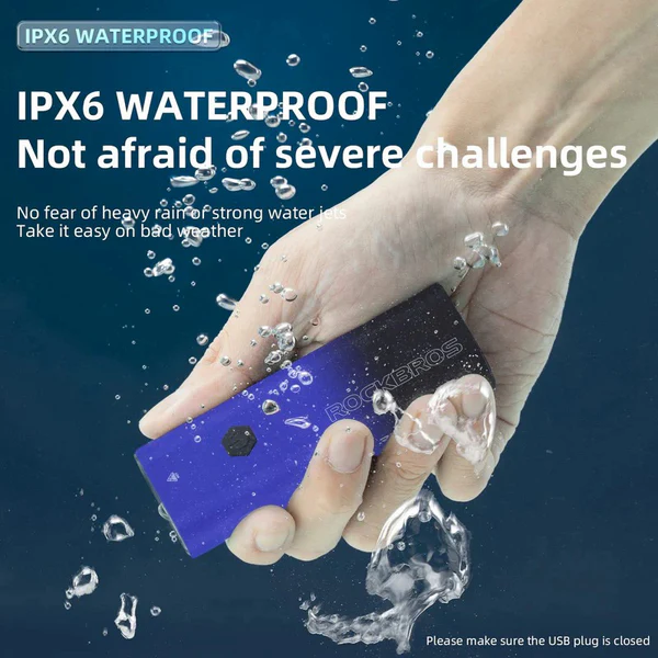 Фонарь передний ROCKBROS RHL600, корпус алюминий, 5 режимов, 600 люмен, IPX6, Type-C; черный