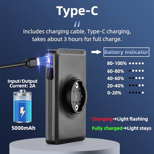 Фонарь велосипедный ROCKBROS JP008, 2-в-1, 4 режима, 150 люмен, с функцией зарядки, IPX6, Type-C; че