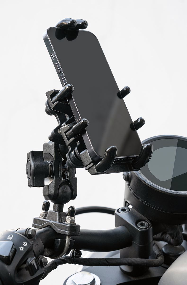 Держатель для телефона ROCKBROS 25210024001 алюминиевый, универсальное крепление, гашение вибраций