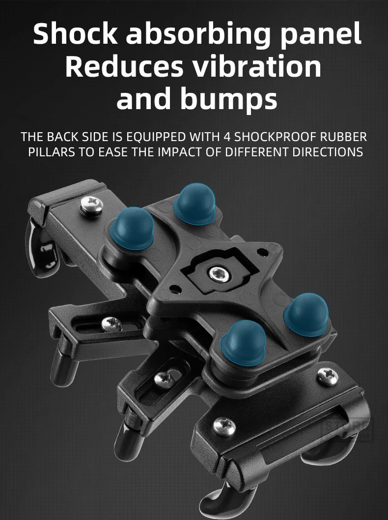 Держатель для телефона ROCKBROS 25210024001 алюминиевый, универсальное крепление, гашение вибраций