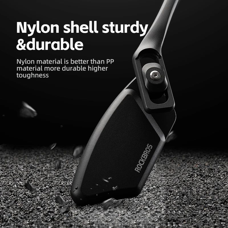 Зеркало заднего вида ROCKBROS на руль велосипеда, правое; черный