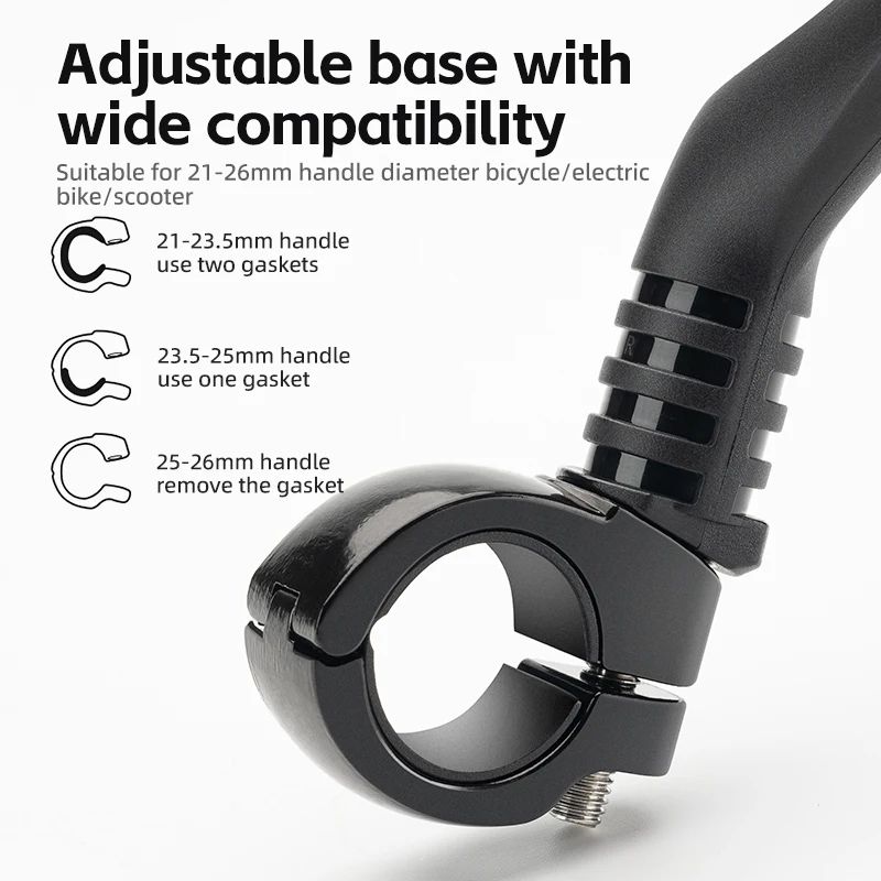 Зеркало заднего вида ROCKBROS на руль велосипеда, правое; черный