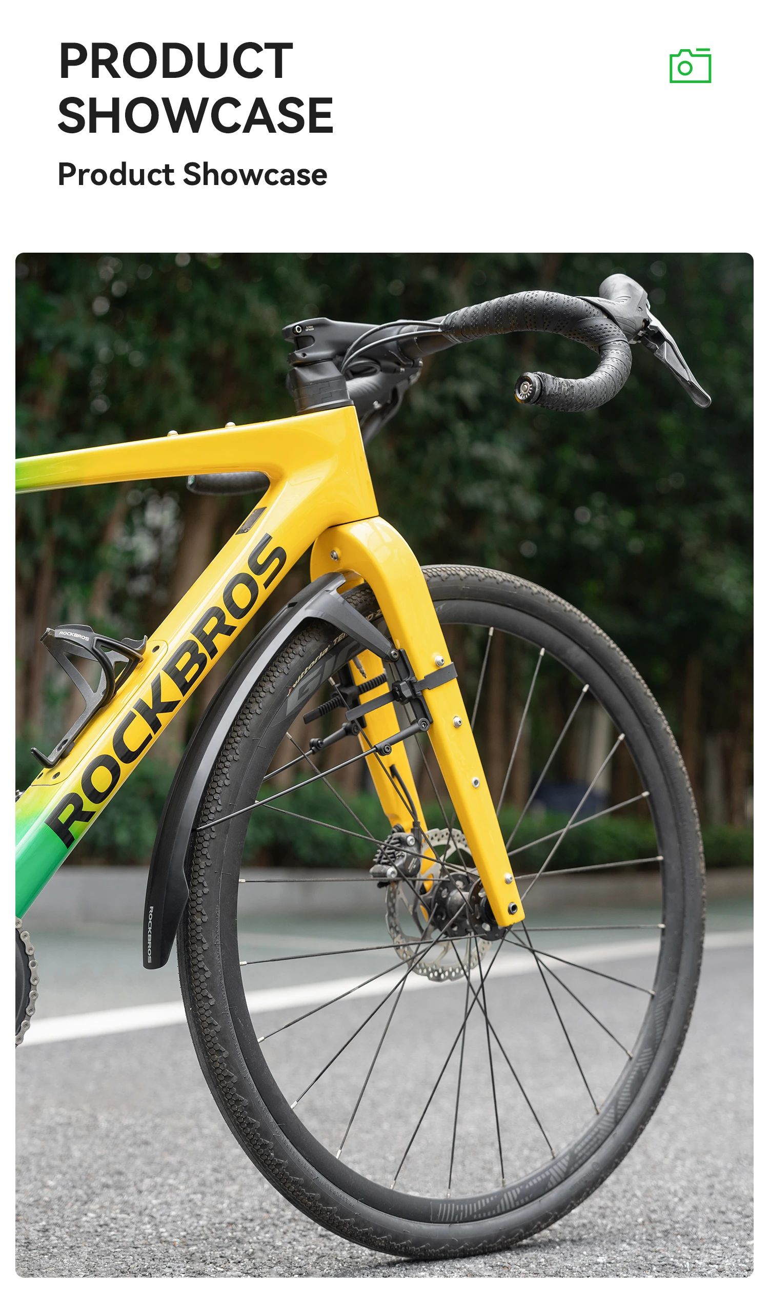 Комплект крыльев ROCKBROS FK-892 универсальные 26-27,5" 700С, регулируемые крепления на перья; черны