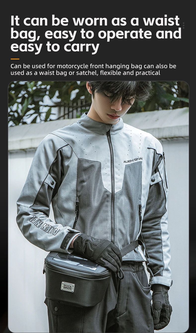 Сумка ROCKBROS. На руль скутера, поясная, с прозрачным карманом под телефон