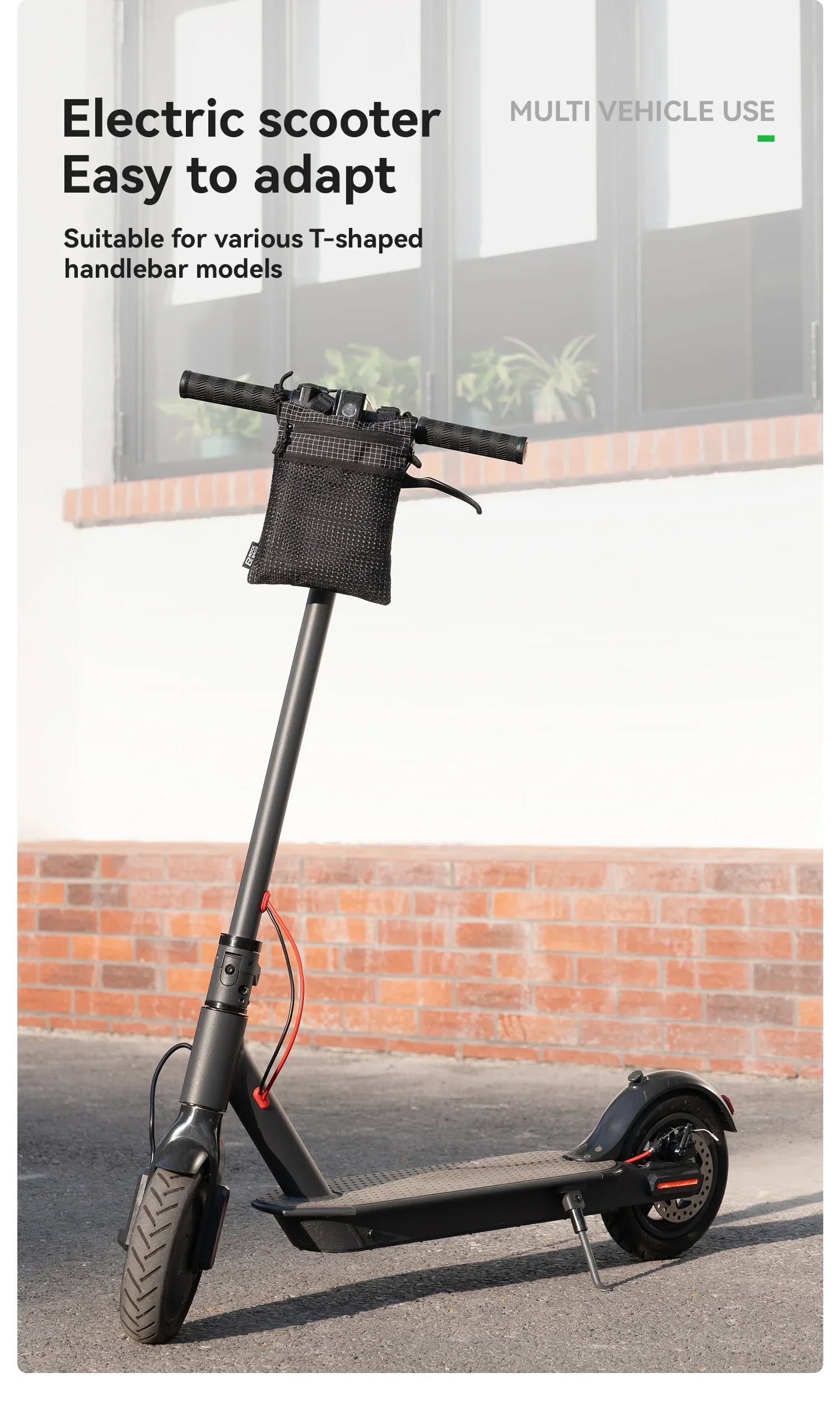 Сумка-органайзер ROCKBROS H62, крепление на руль велосипеда; черный