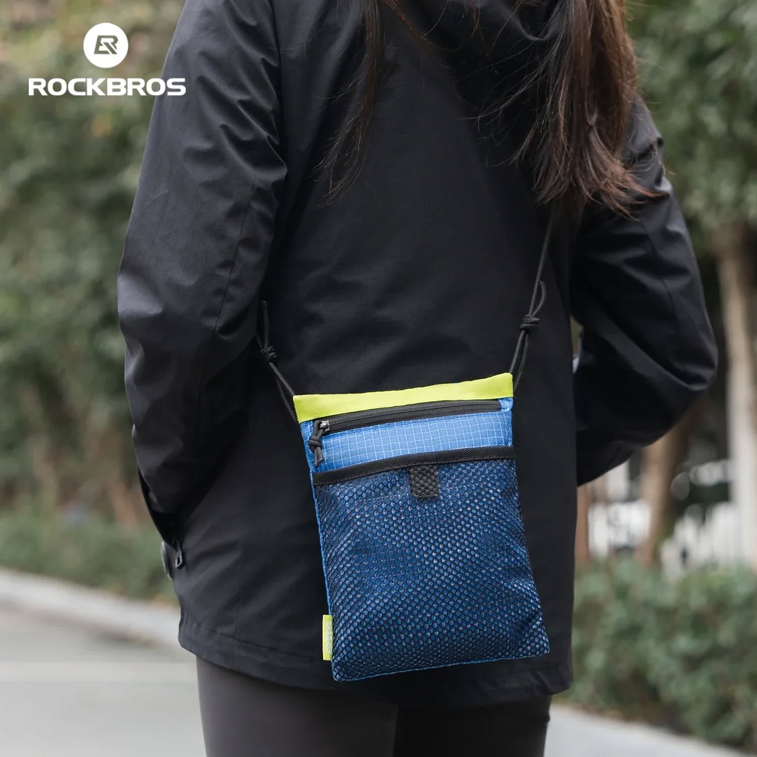 Сумка-органайзер ROCKBROS H62, крепление на руль велосипеда; синий/желтый
