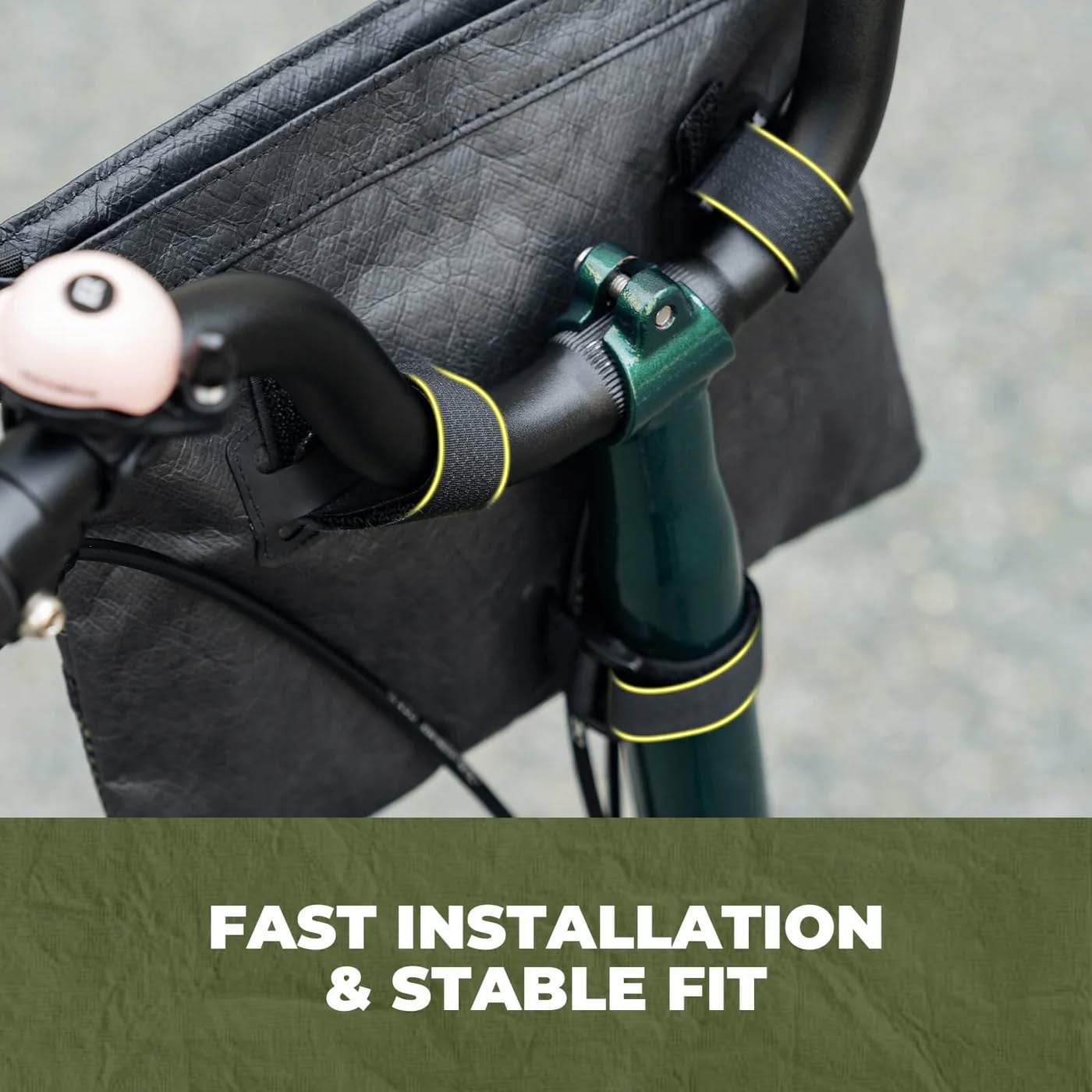 Сумка ROCKBROS DB002 через плечо, ПВП DuPont, объем 1,5 л; черный с зеленым