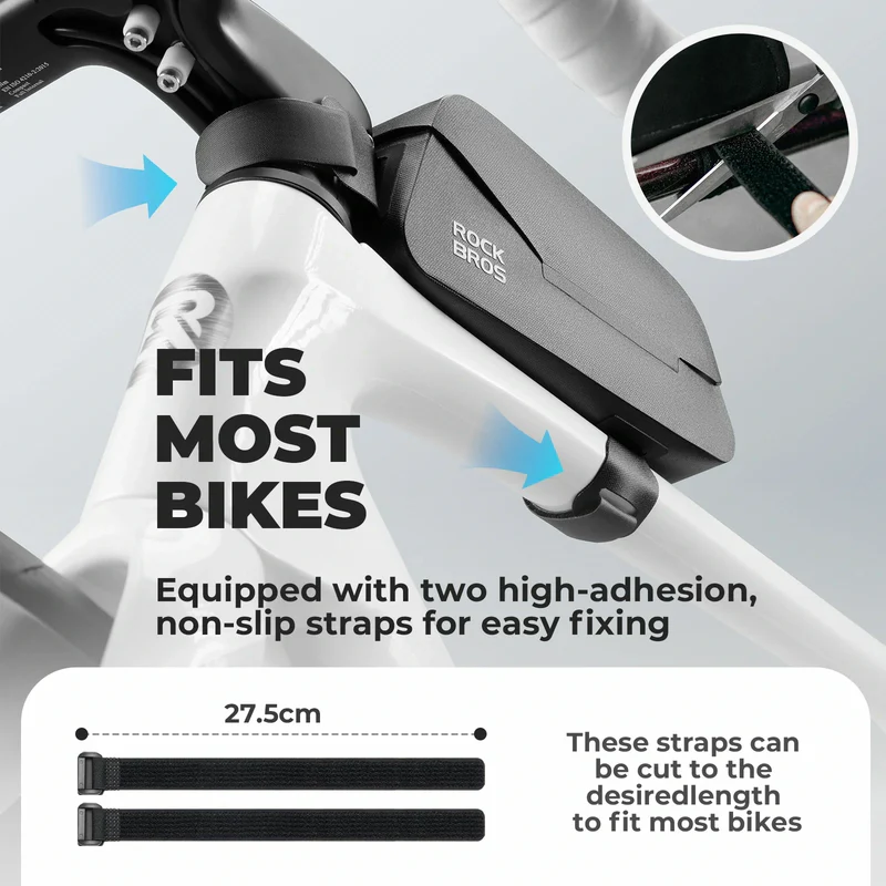 Велосумка ROCKBROS AS-133 на раму водонепроницаемая, объем 0,6 л; черный, размер S