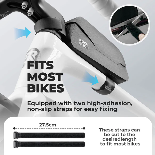 Велосумка ROCKBROS AS-133 на раму, влагозащитная, размер L, нейлон D600, объем 0,9 л; черный