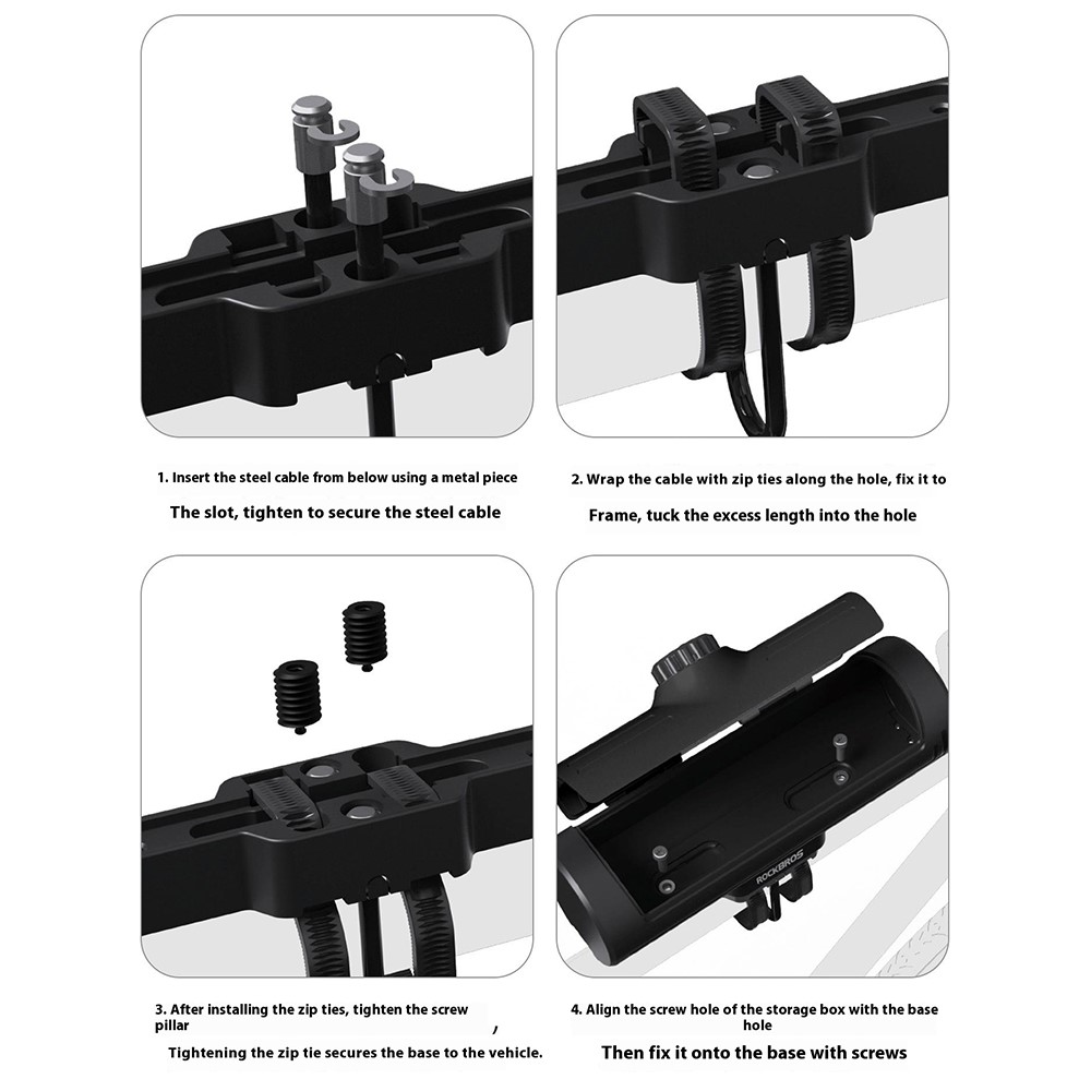 Бардачок для велосипеда ROCKBROS 89111 с кодовым замком; черный