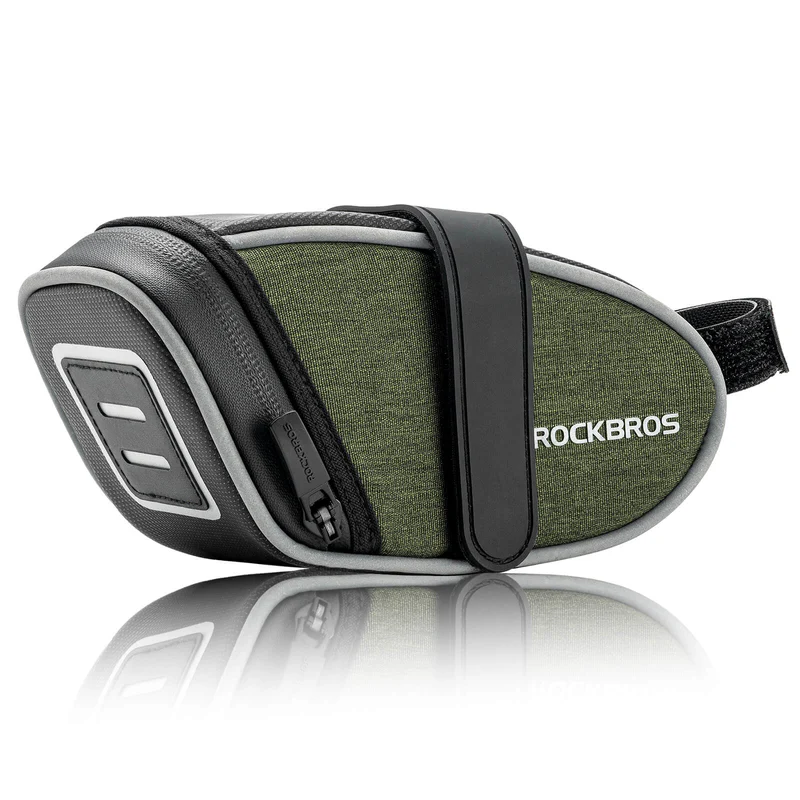 Велосумка ROCKBROS C52 подседельная на ремнях, объем 0,45 л; хаки