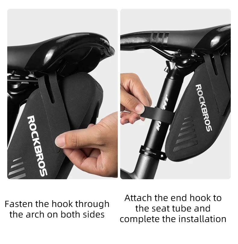 Велосумка ROCKBROS AS-078 на подседельный штырь и седло, объем 0,6 л; черный