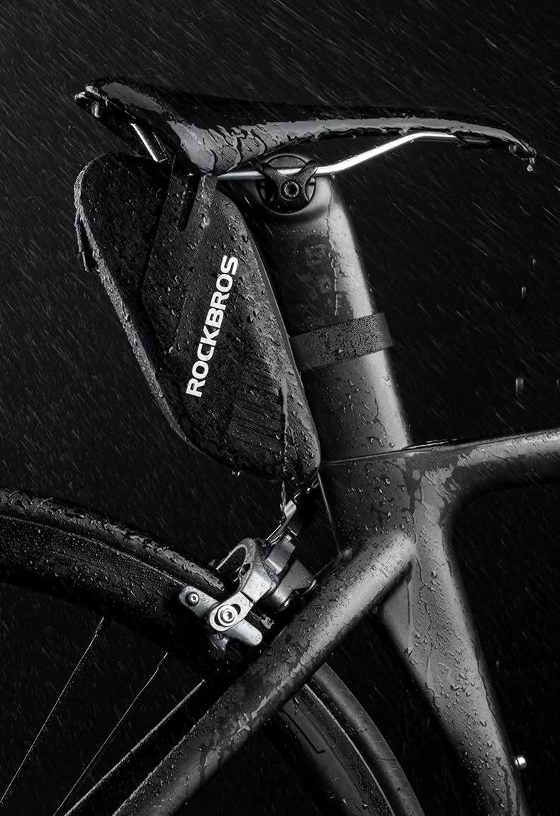 Велосумка ROCKBROS AS-078 на подседельный штырь и седло, объем 0,6 л; черный
