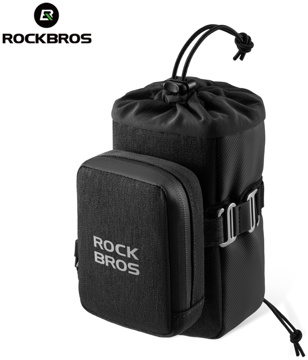 Велосумка ROCKBROS P009 подседельная 2-в-1, отделение для фляги 0,7 л + 0,3 л; черный