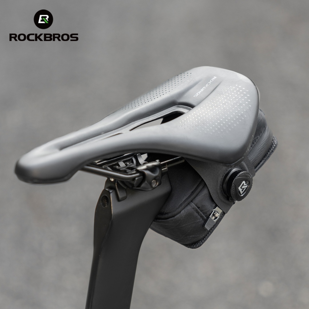 Велосумка ROCKBROS P010 подседельная трансформер с BOA, объем 0,2 - 0,6 л; черный