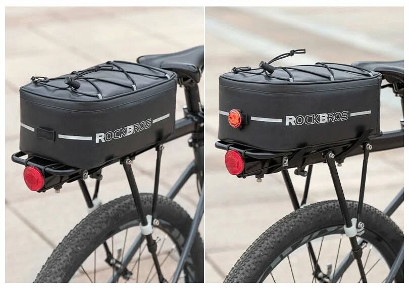 Сумка ROCKBROS A17 на багажник, с сеткой, с дождевиком, объем 4 л; черный