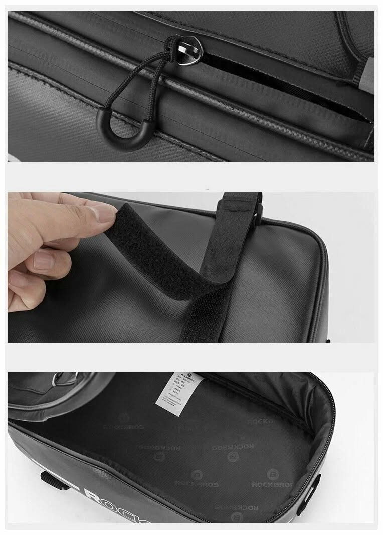 Сумка ROCKBROS A17 на багажник, с сеткой, с дождевиком, объем 4 л; черный