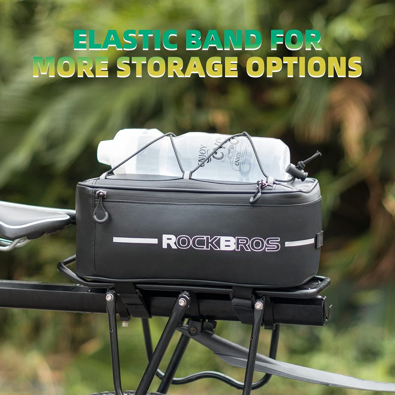 Сумка ROCKBROS D83 на багажник, с сеткой, с дождевиком, объем 9 л; черный