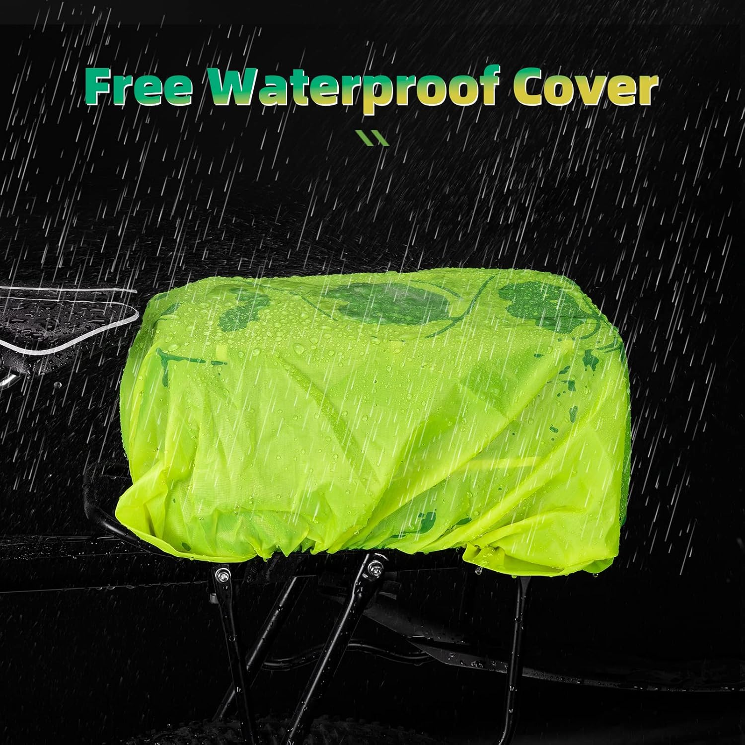 Сумка ROCKBROS D83 на багажник, с сеткой, с дождевиком, объем 9 л; черный