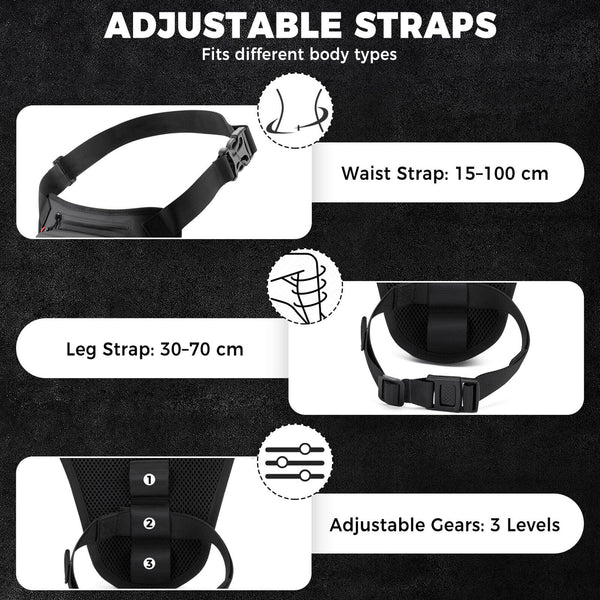 Сумка ROCKBROS AS-081-1 на пояс и бедро, объем 1 л; черный