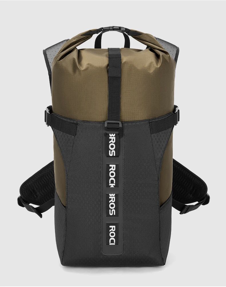 Рюкзак ROCKBROS H38 2-в-1 с отделением для гидратора и гермомешком, объем 24 л; черно-коричневый