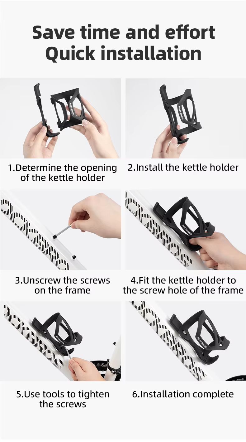 Флягодержатель-трансформер Rockbros с боковой загрузкой. Возможность изменение стороны загрузки. Чёр