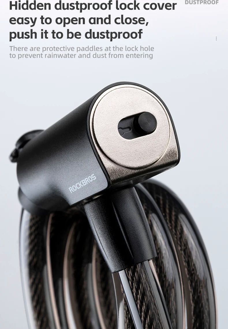 Замок вело ROCKBROS Портативный противоугонный кольцевой 511